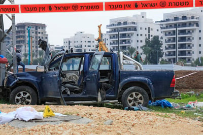 רכבו של המחבל בפיגוע הנורא