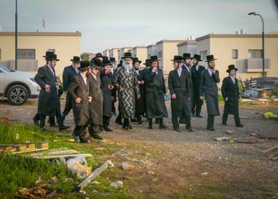 האדמו''ר מויז'ניץ בית שמש בביקור בעמנואל