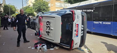 הניידת ההפוכה במהומות בבני ברק