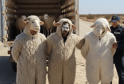 הגברים המחופשים שנעצרו