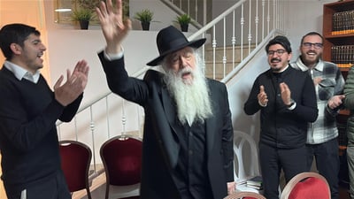 ליל פורים אצל האדמו"ר רבי דוד חנניה פינטו 
