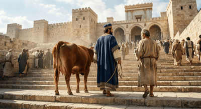 מביאים קרבנות לבית המקדש