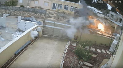 הפגיעה הישירה במושב הצפוני | צפו בתיעוד מרגע הפגיעה; אדם נפצע בינוני