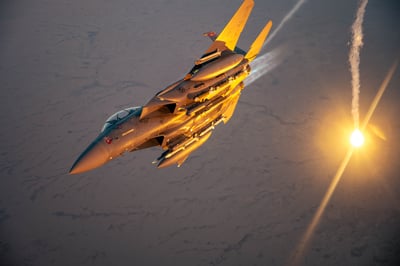 מטוס F-15E - מהדגם שהופל באיראן