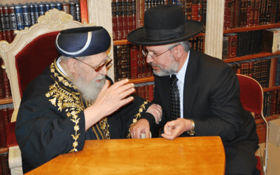 הגאון רבי זבדיה כהן במעונו של מרן פוסק הדור רבינו עובדיה יוסף זצ"ל