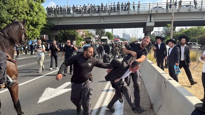 מראות מההפגנות בכביש 4
