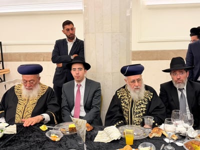 הגר"י יוסף והגרש"מ עמאר שבת בבני ברק