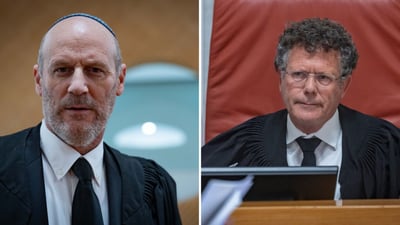 מימין: יצחק עמית, משמאל: מיכאל ראבלו