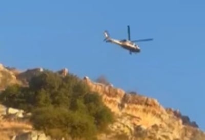 המסוק רוקן דלק באוויר כדי להציל את תלמיד החיידר שנפל מגובה בטיול