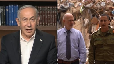 נתניהו צפה בלייב בהריסות בונצואלה - והעביר מסר מיוחד למפקד המשלחת | צפו