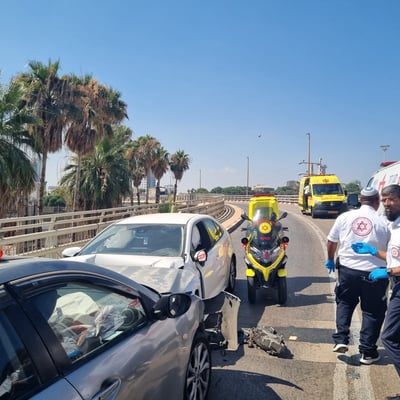 זירת התאונה באשדוד