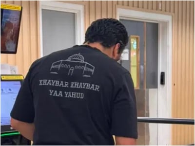 חקירה בלונדון: גבר הסתובב בסופרמרקט עם כיתוב אנטישמי מאיים