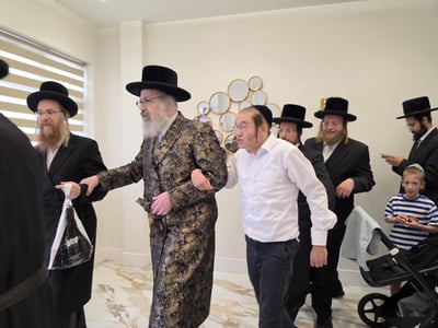 האדמו"ר מויז'ניץ לונדון בביקור באהובים