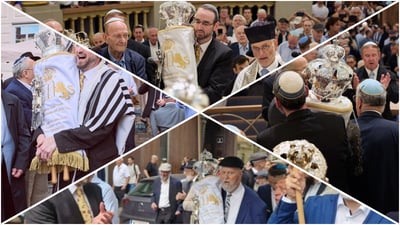 מסע של 800 שנה: ספר תורה חדש הוכנס לבית הכנסת