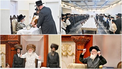 ערב ומוצאי ראש השנה בחצר ויז'ניץ | צילום: יהושע פרוכטר