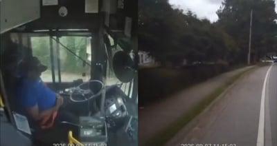 נרדם בזמן הנסיעה: האוטובוס סטה מהכביש והתנגש
