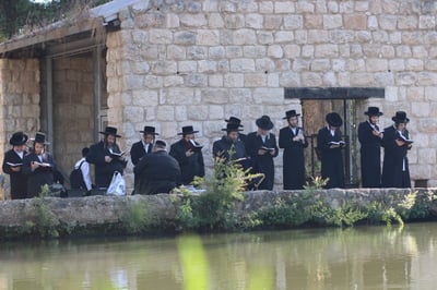 האדמו"ר מצאנז ז'מיגראד שליט"א בתשליך