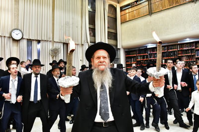 הגרמ"ש אדלשטיין שליט"א בשמחת בית השואבה | צילום: שוקי לרר