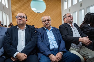 חברי הכנסת הערבים במהלך הדיון בבית המשפט העליון