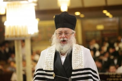 ר' חיים אדלר זצ"ל בבית הכנסת הגדול