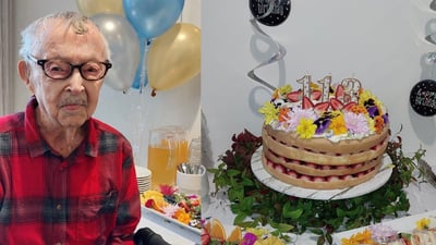 קן ויקס, הגבר השני המבוגר בעולם, חוגג 113 שנה