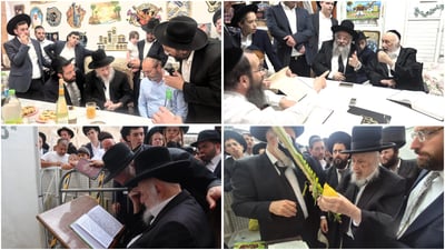 גדולי ראשי הישיבות עלו לסוכת הגרב"ד פוברסקי
