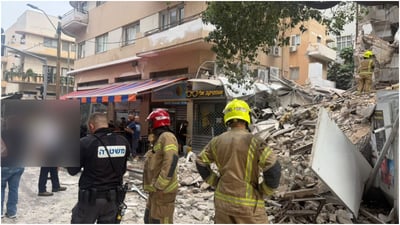 בניין בשיפוץ קרס בתל אביב; שלושה חולצו מההריסות