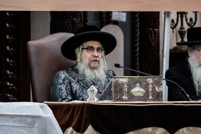 האדמו"ר מסאטמר שליט"א בשיחת פתיחת הזמן | צילום: י. שטיין
