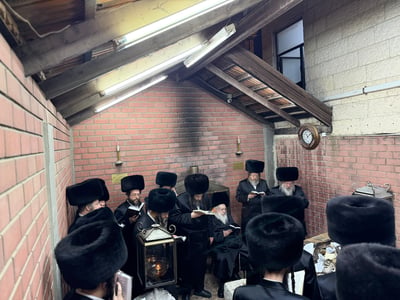 בני האדמו"ר מגור שליט"א בתפילה באוהל צדיקי בית גור