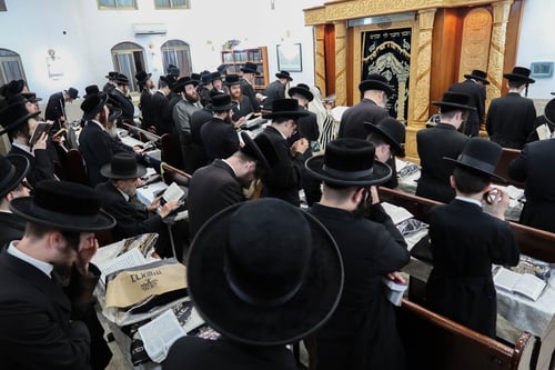 עם גרביים לבנות: האדמו"ר החדש מקרעטשניף סיגעט בסליחות הראשונות