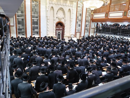 במרכז החסידות בווילאמסבורג | אלפים בסליחות ראשונות בפאפא
