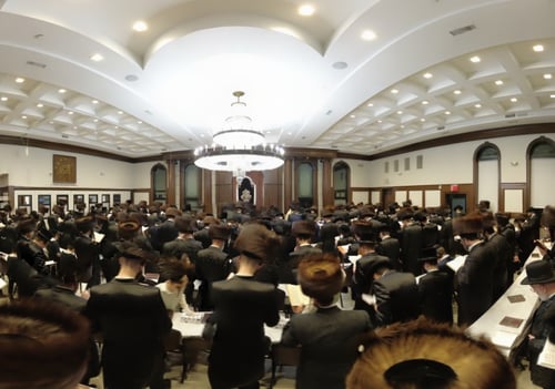 טלית ירושה וניגוני קודש: האדמו"ר מסקולען לייקווד עורר את תושבי העיר לתשובה