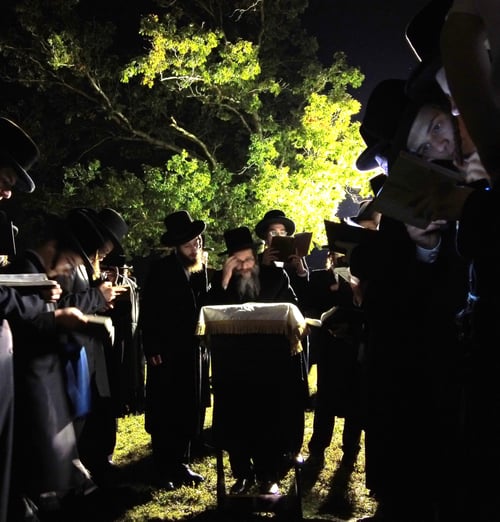 מהכפרות ועד הבדלה: יממה קדושה במחיצת הרבי מסקולען לייקווד