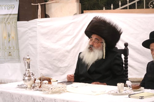 צפו: עם מי בחר הרבי מדושינסקיא לחגוג את שמחת בית השואבה ביום הראשון