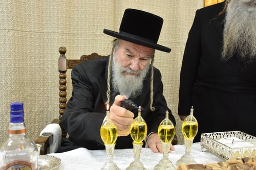 כשהרבי מאשלג ערך טיש לחיים בסמוך לקברו של אביו | צפו