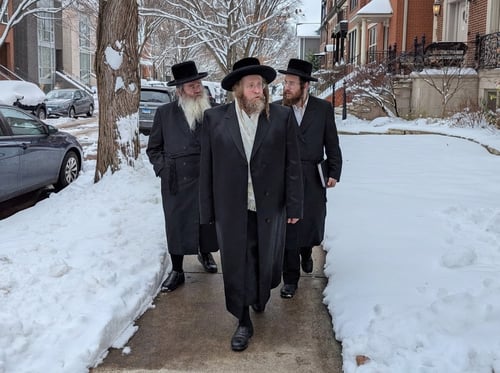 בשלג הקפוא | האדמו"ר משומרי אמונים במסע חיזוק בשיקאגו 