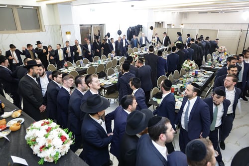 לאחר שנה של לימוד | 150 אברכים חגגו בחיפה סיום מסכתות ביצה ושבת
