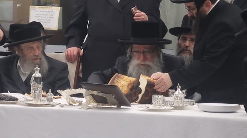 זאת חנוכה באנטווערפן | המונים בטיש אצל האדמו"ר מפשעווארסק
