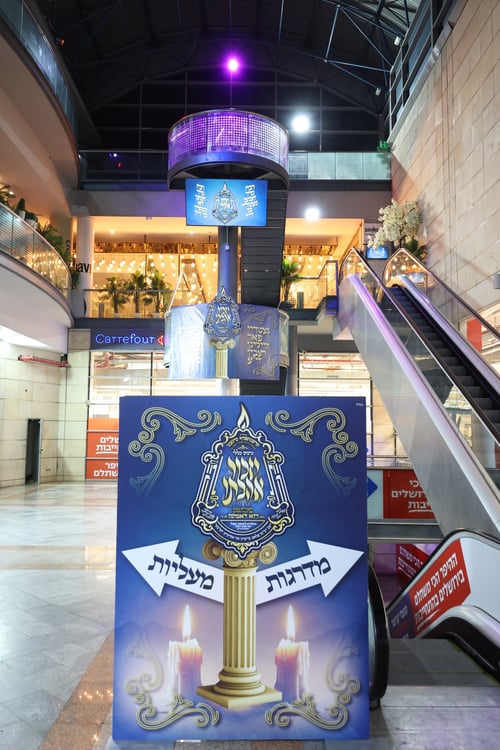 צפו כשהאדמו"ר מקרעטשניף סיגעט צעד במהירות בין הקהל עם הגבאים החדשים
