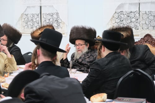 בדרכי אביו זצ"ל: גאב"ד קרלסבורג בשבת שובבי"ם באתרא קדישא מירון • תיעוד