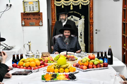 פירות ובירה קרה: הטיש המרומם של הרבי מספינקא רמת אהרן