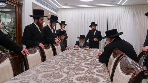 ביום חנוכת המשכן | ביקור של הרבי מקרעטשניף בבית חתנו הרבי מאלעסק