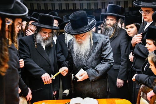 מעמד סגור במעונו של האדמו"ר מדארג - רק בני המשפחה זכו לחזות בו | צפו