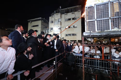 ההדלקה ב"שתילי זיתים"; גדולי הרבנים  העלו את אבוקת האש לכבוד התנא האלוקי