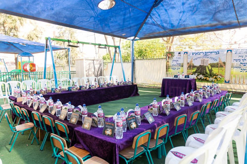 בחצר הת"ת ועם כתרים לראשם: כך פתחו ילדי קריית אתא את לימוד האותיות