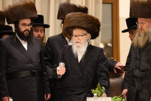 חמש שעות טיש | זקן הפוסקים החסידיים האדמו"ר מארה"ב כבש את ירושלים
