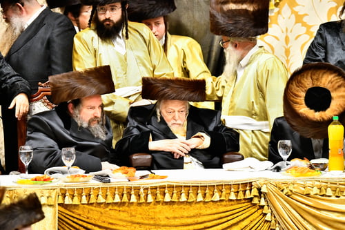 המונים חגגו באודיטוריום;  השמחה שאיחדה את חסידי תולדות אברהם יצחק וצאנז