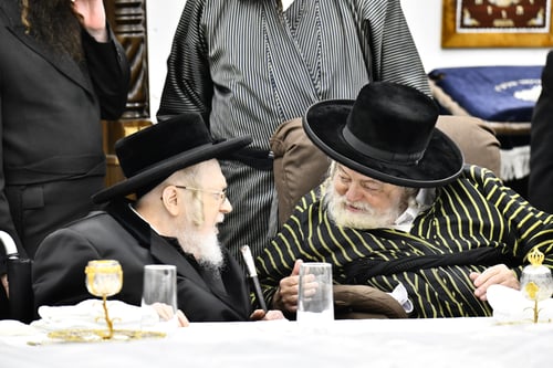 שמחה ב'נוף הגליל'; אב"ד השיכון אירס את בתו, הסבים האדמו"רים חגגו יחדיו
