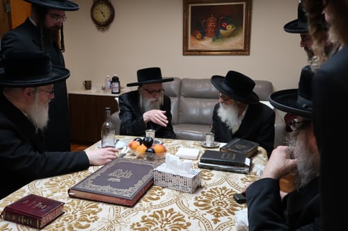 ביקור האדמו"ר מקאשוי אצל אחיו הגאב"ד