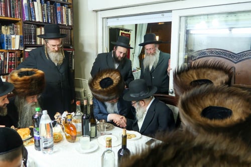שבע ברכות במעון האדמו"ר מאמשינוב